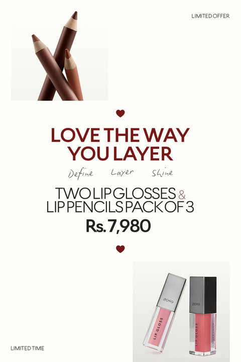 Two Lip Glosses & Lip Pencils Pack of 3